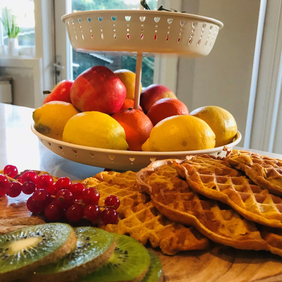 Low FODMAP Pumpkin Waffles (gluten & lactose-free)