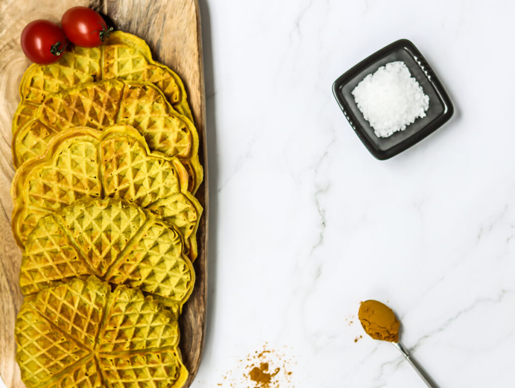 White Cabbage Waffles With Curry (Gluten-Free & Low FODMAP)