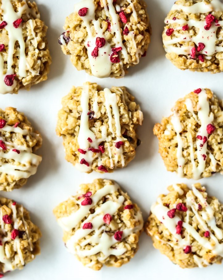 Cookies With Raspberry & White Chocolate (Lactose & Gluten-Free And low FODMAP)