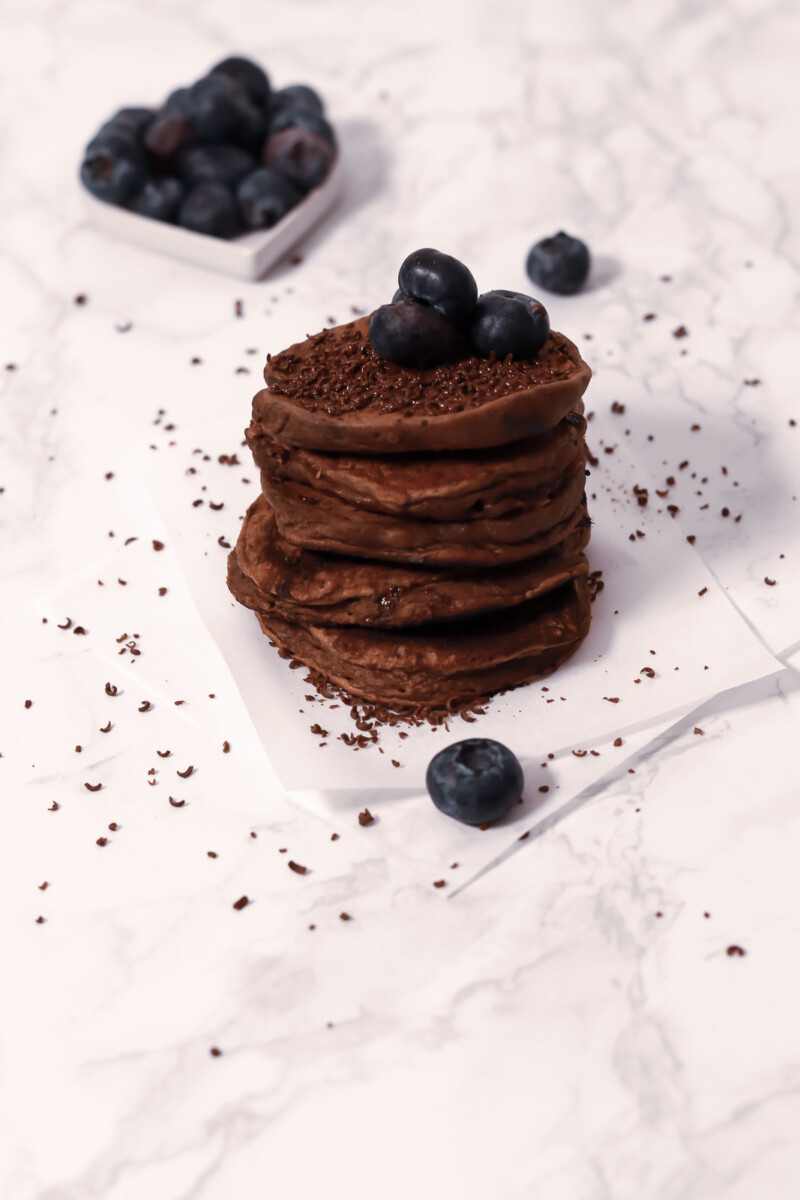 The Best Fluffy Chocolate Pancakes