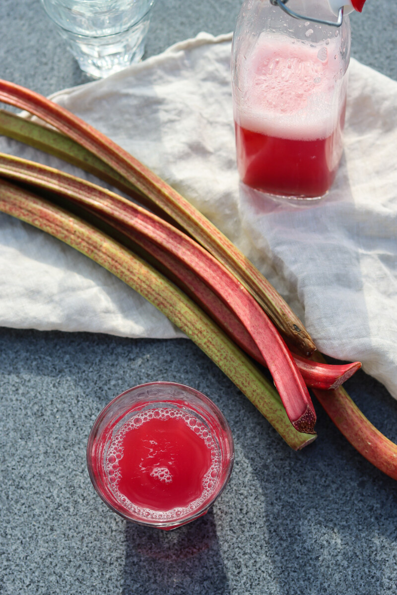 Delicious And Fresh Rhubarb Juice