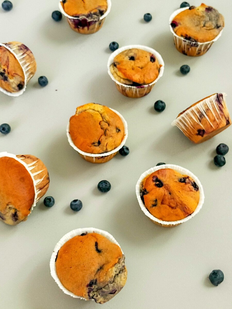 Gluten Free Blueberry Rhubarb Muffins