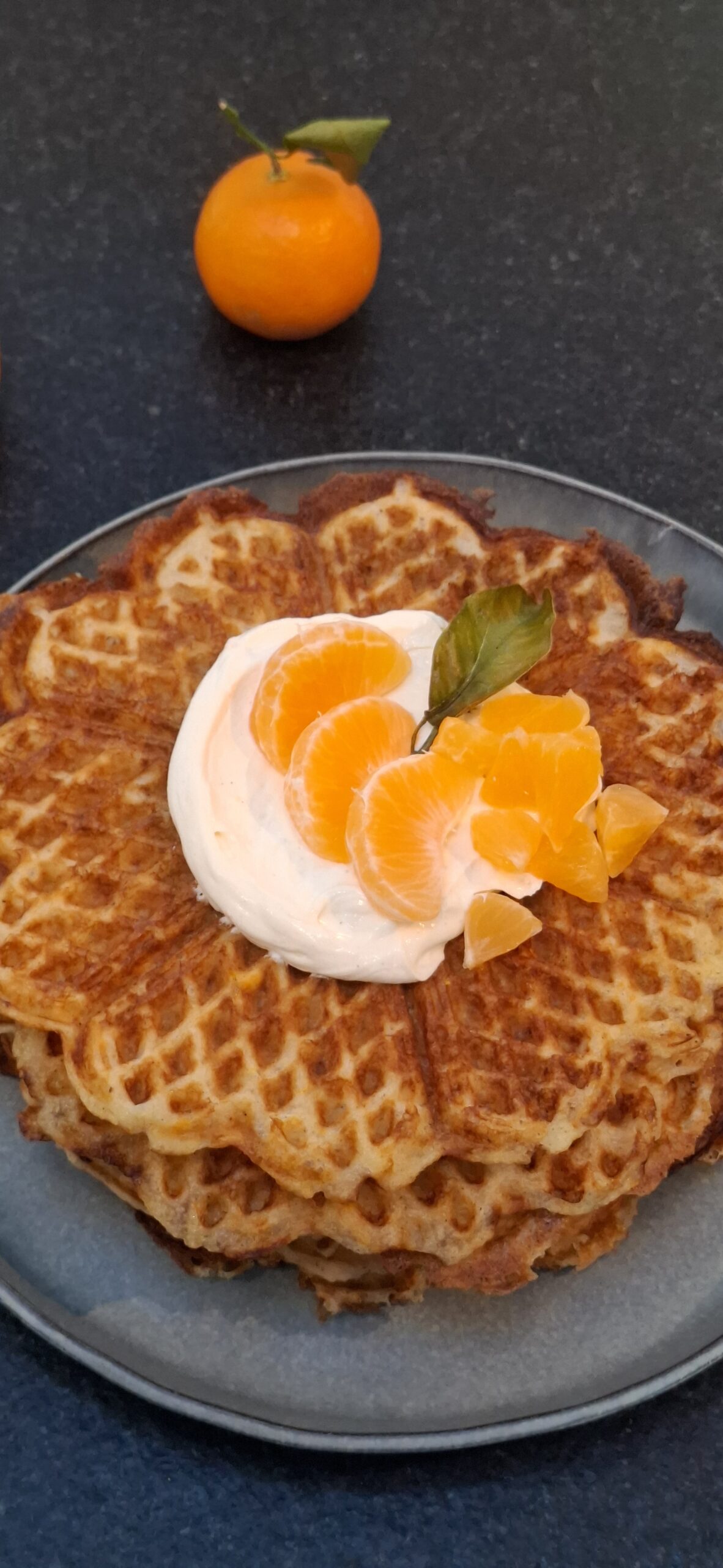 Glutenfri risengrødsvafler med appelsin og mascarpone – sprøde vafler uden tilsat sukker